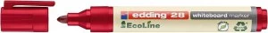 Image of edding 28 EcoLine Whiteboard Bullet Tip Marker Red PK10