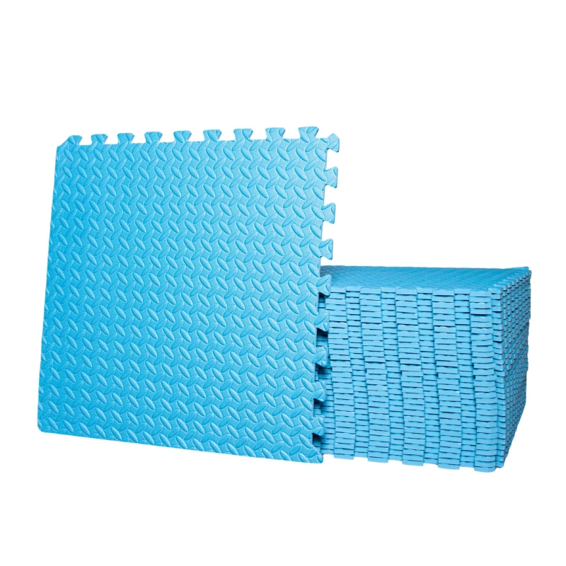 Image of Samuel Alexander Blue 12 Piece EVA Foam Floor Protective Tiles Mats 60x60cm Each Set For Gyms, Kitchens, Garages, Camping, Kids Play Matting, Flooring