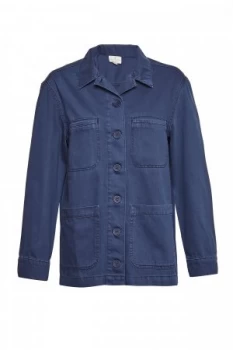Image of French Connection Perret Utility Slouchy Workwear Jacket Blue