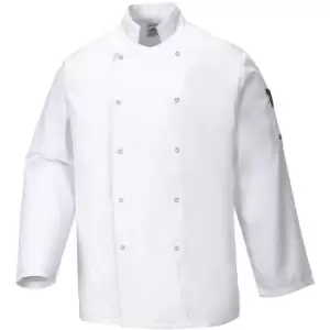 Image of Portwest - C833WHRM - sz m Suffolk Chefs Jacket - White - White