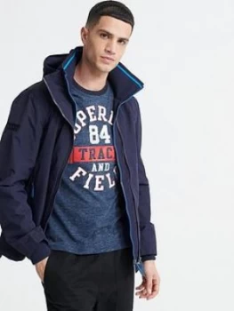 Image of Superdry Tech Hooded Windcheater, Navy Size M Men