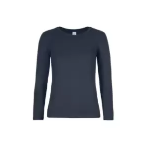 Image of B&C Womens/Ladies #E190 LSL Top (M) (Navy)