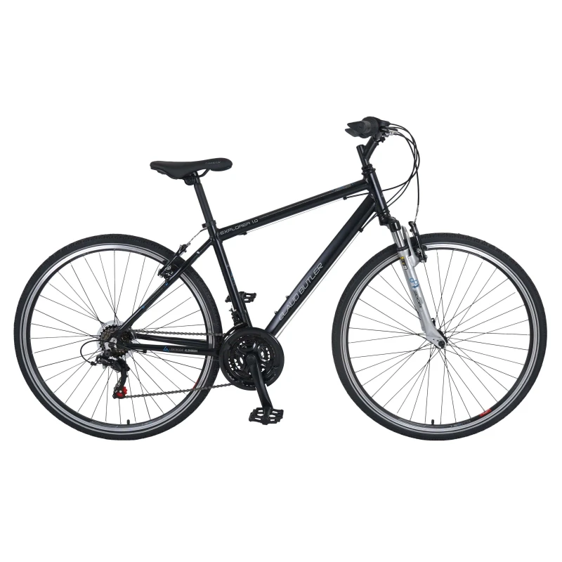 Image of Claud Butler Claud Butler Explorer 1.0 Hybrid Bike - Black 22inc