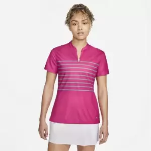Image of Nike Victory Stripe Polo Shirt Womens - Pink
