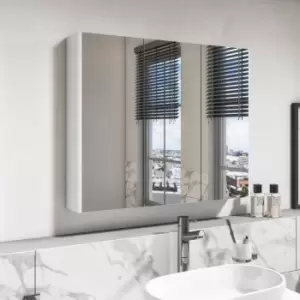 Image of White Mirrored Wall Bathroom Cabinet 800 x 650 - Pendle