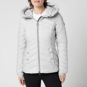 Image of Barbour International Womens Sitka Quilted Jacket - Ice White - UK 10