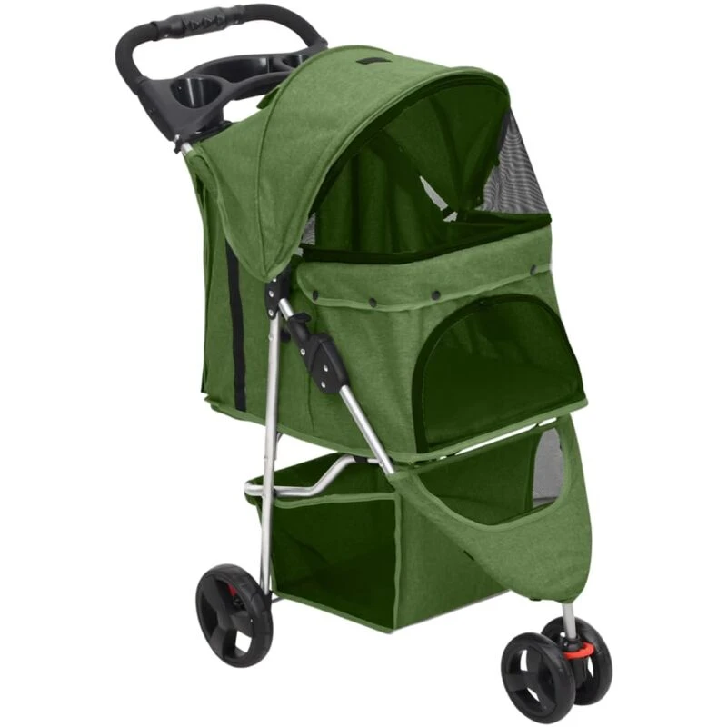 Image of VIDAXL Folding Dog Stroller Green 80x46x98cm Oxford Fabric Vidaxl 8720845735203