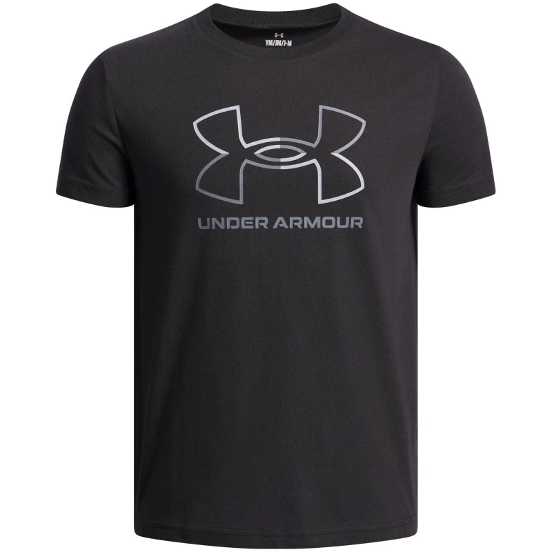 Image of Under Armour Kids Foundation Short-Sleeve Regular Fit T-Shirt Black male 7-8 (S)
