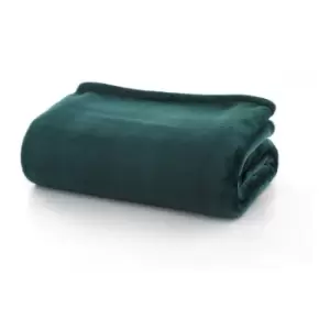 Image of Deyongs Hudson Flannel Bonded Sherpa Throw - Forest