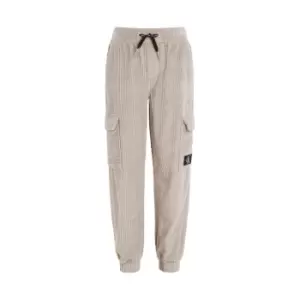 Image of Calvin Klein Jeans Relaxed Corduroy Cargo Joggers - Beige