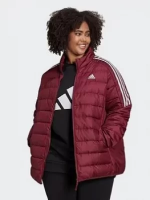 Image of adidas Essentials Light Down Jacket (plus Size), Red, Size 3X, Women