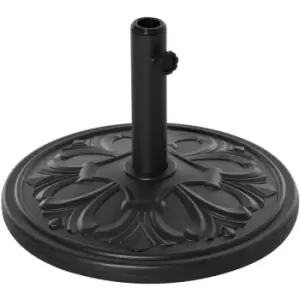 Image of Outsunny - 13KG Round Parasol Base Heavy Duty Cement Stand Umbrella Holder Garden