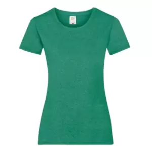 Image of Fruit Of The Loom Ladies/Womens Lady-Fit Valueweight Short Sleeve T-Shirt (M) (Retro Heather Green)