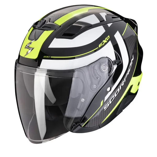 Image of Scorpion EXO-230 Pul Black Neon Yellow Jet Helmet S