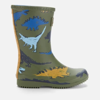 Image of Joules Girls Dinosaur Wellies - Green - UK 8 Toddler