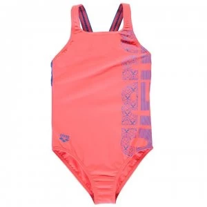 Image of Arena Equil Swimsuit Junior Girls - Pink/Blue