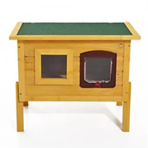 Image of PawHut Cat House Earthy Yellow 515mm x 700 mm x 600 mm