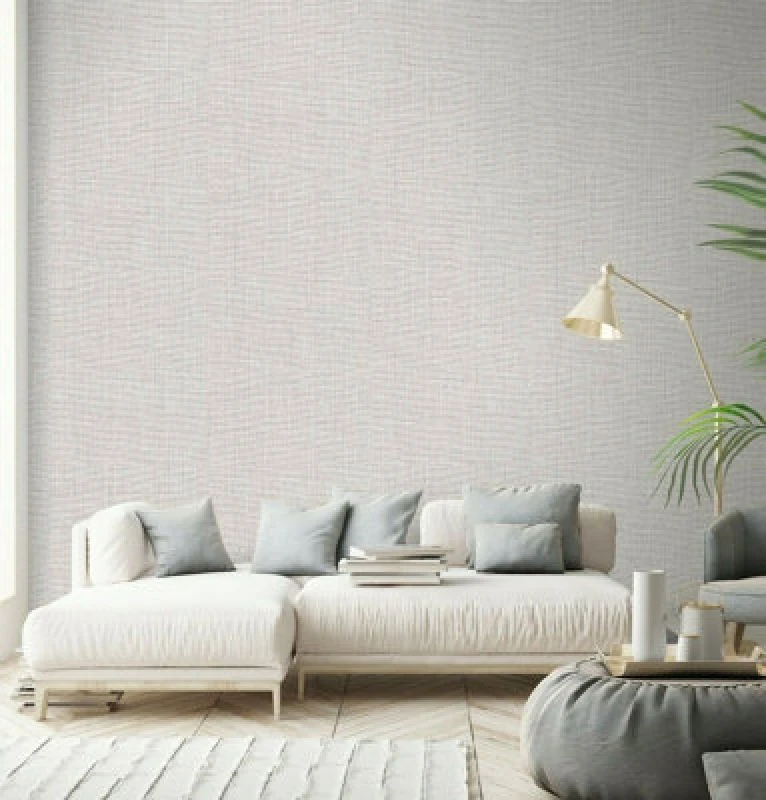Image of Erismann White Brown Grey Mix Glitter Plain Woven Linen Effect Vinyl Wallpaper
