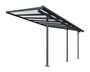 Image of Palram Palram Sierra Patio Cover 3X4.25 Grey Clear