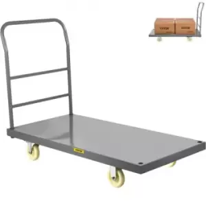 Image of VEVOR Platform Truck, 2000 lbs Capacity Steel flatbed Cart, 47" Length x 24" Width x 32" Height Flat Dolly, Hand Trucks with 5" Nylon Casters, Heavy-D