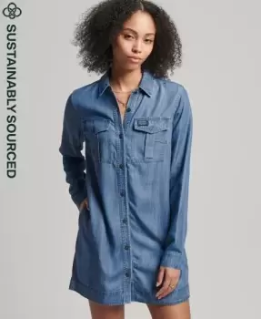 Image of Superdry Vintage Oversized Shirt Dress