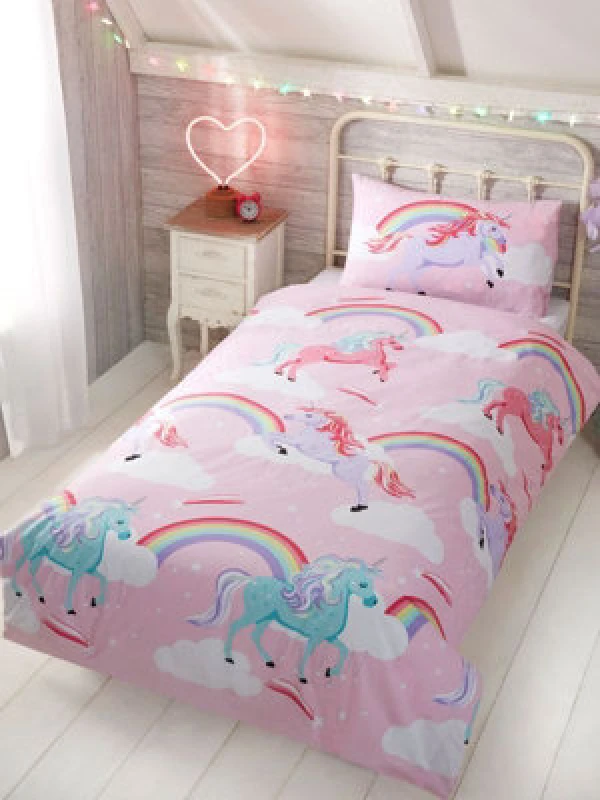 Image of Rapport Home My Little Unicorn Duvet Set Pink