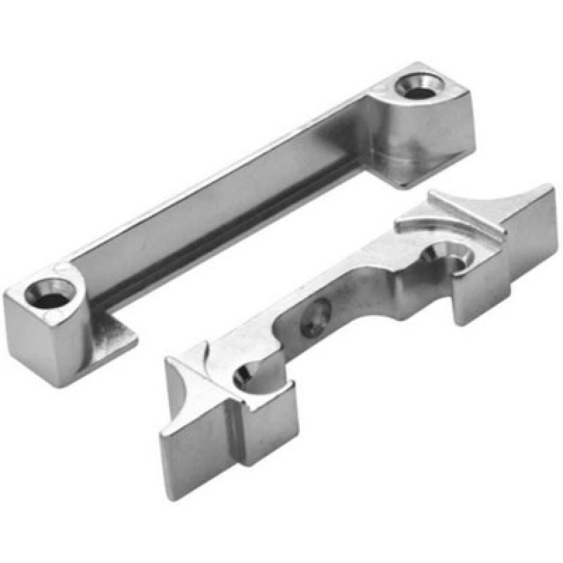 Image of Loops Rebate Kit for Bolt Through Mortice Tubular Latch 13 x 22mm Nickel Plated Metallics unisex