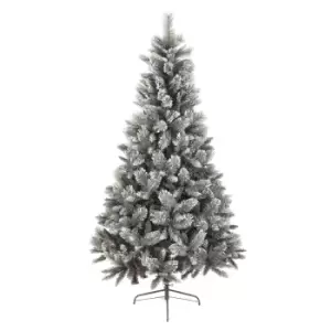 Image of Premier Decorations 1.8M Snow Tipped Fir Grey PVC With Cashmere Tips
