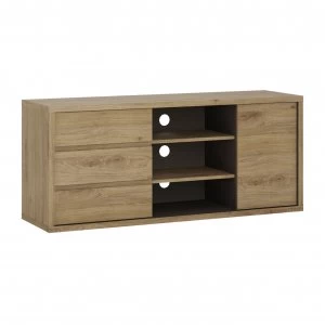 Image of Clifford 1 Door 3 Drawer TV Unit - Oak Effect