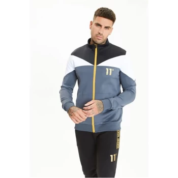 Image of 11 Degrees Panel Poly Track Jacket - Anthrcte/Blk/Gd