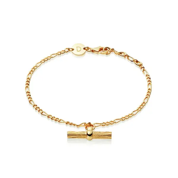 Image of Daisy Estee Lalonde T Bar Drop 18ct Gold Plated Bracelet ELBR04_GP