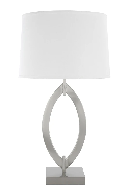 Image of Premier Housewares Interiors by Premier Lina Table Lamp with EU Plug Silver unisex