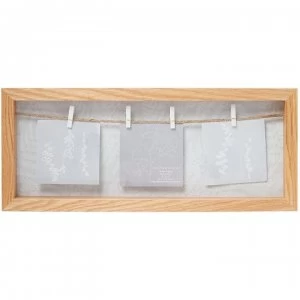 Image of Linea Peg Frame 3 Aperture - Light Brown