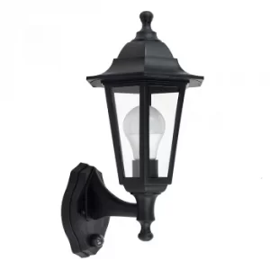 Image of Mayfair IP44 Outdoor Lantern with PIR Sensor in Black