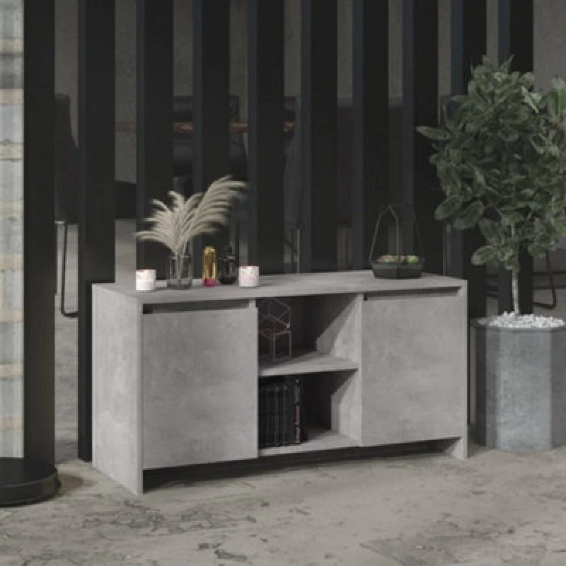 Image of Vidaxl TV Cabinet Concrete Grey 102X37.5X52.5cm Engineered Wood, Grey 809795