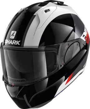 Image of Shark Evo-ES Endless Helmet, black-white, Size L, black-white, Size L