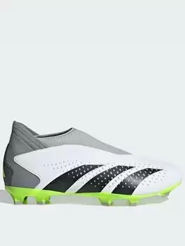 Image of adidas Junior Predator Laceless 20.3 Firm Ground Football Boot, White, Size 5
