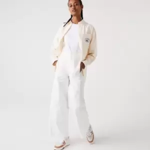 Image of Womens Lacoste Cotton Gabardine Pants Size 8 White