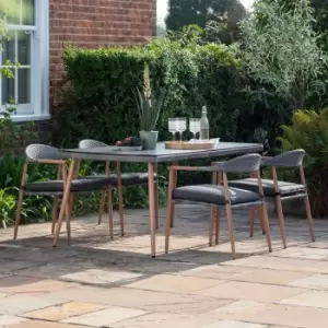 Image of Gallery Outdoor Milena 4 Seater Dining Set Grey