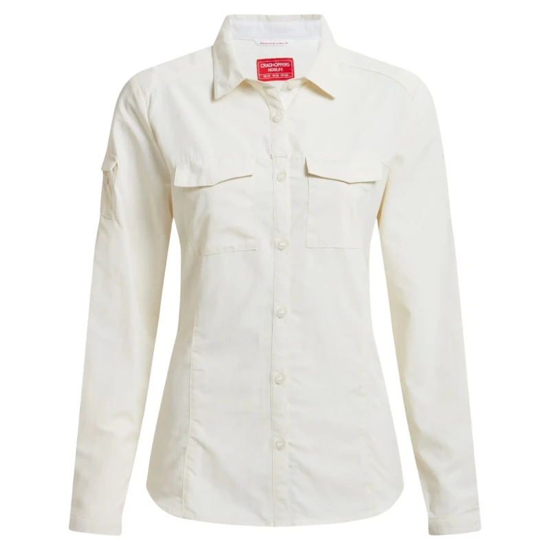 Image of Womens long sleeve shirt Craghoppers NosiLife Adventure III Blanc Female 50