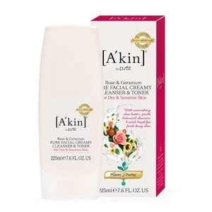 Image of Akin Rose and Geranium Cleanser and Toner 225ml