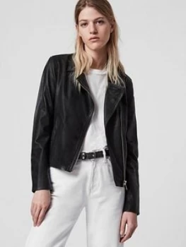 Image of Allsaints All Saints Leather Biker Jacket