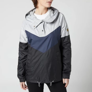 Image of Barbour International Womens Solitude Showerproof Coat - Black/Ice White - UK 8