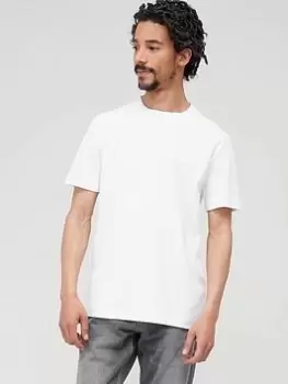 Image of Calvin Klein Crinkle Ottoman T-Shirt - White, Size S, Men