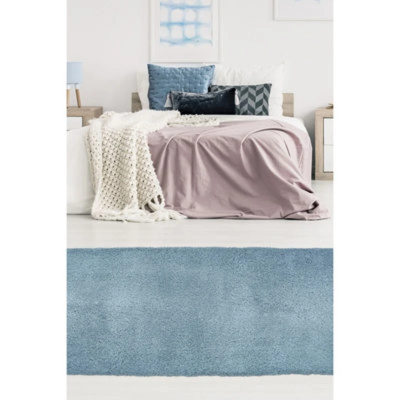 Image of Snug Plain Denim 120X170cm Rug, Blue P116A- SG011 12