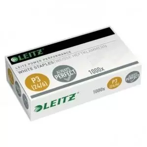 Image of Leitz Power Performance P3 Staples 246, White 1000 - Outer carton of