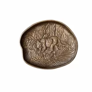 Image of Artesa Brass Leopard Embossed Platter