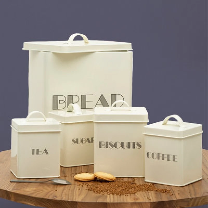 Image of Premier Housewares Maison by Premier Easton 5 Piece Storage Set Cream