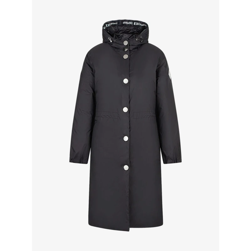 Image of Armani Exchange Long Coat Black female XS