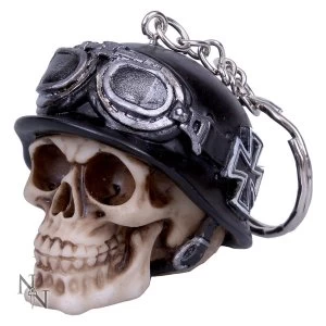 Image of Iron Cross Skull Pack of 6 Keyrings